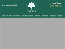 Tablet Screenshot of porteracademy.org